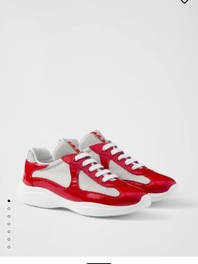 Prada Red Patent & Mesh Women’s Sneakers
